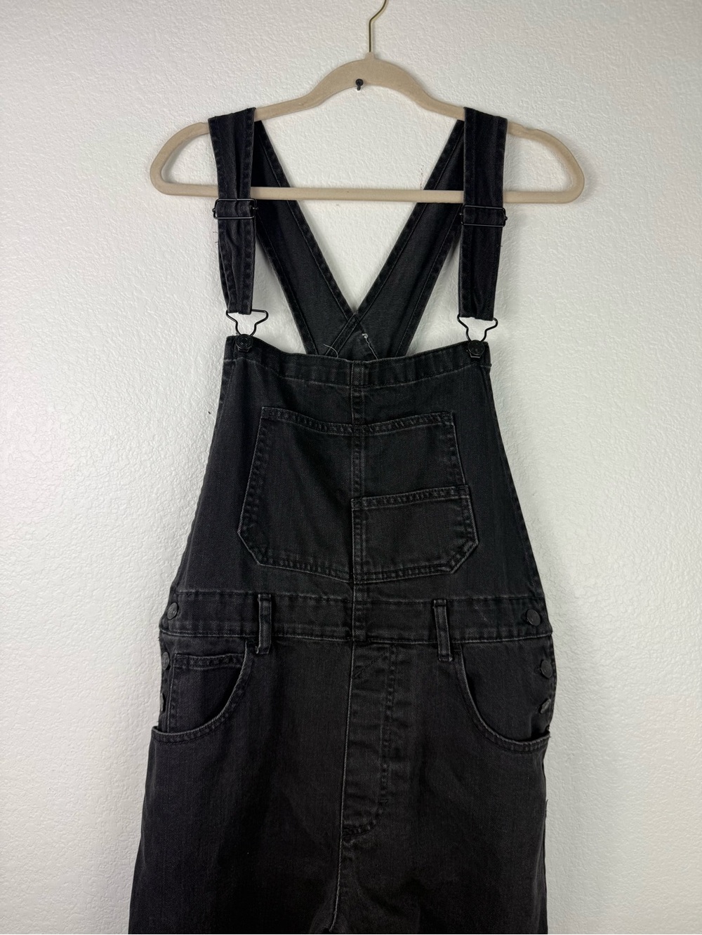 Free people We The Free Ziggy Denim Overall in Mineral Black size L - Picture 2 of 13